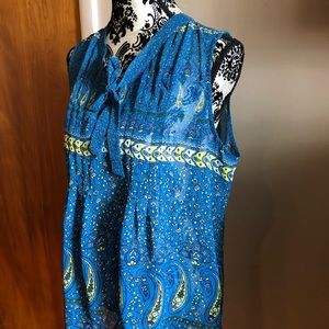 Paisley Patterned Flowy Sheer Top